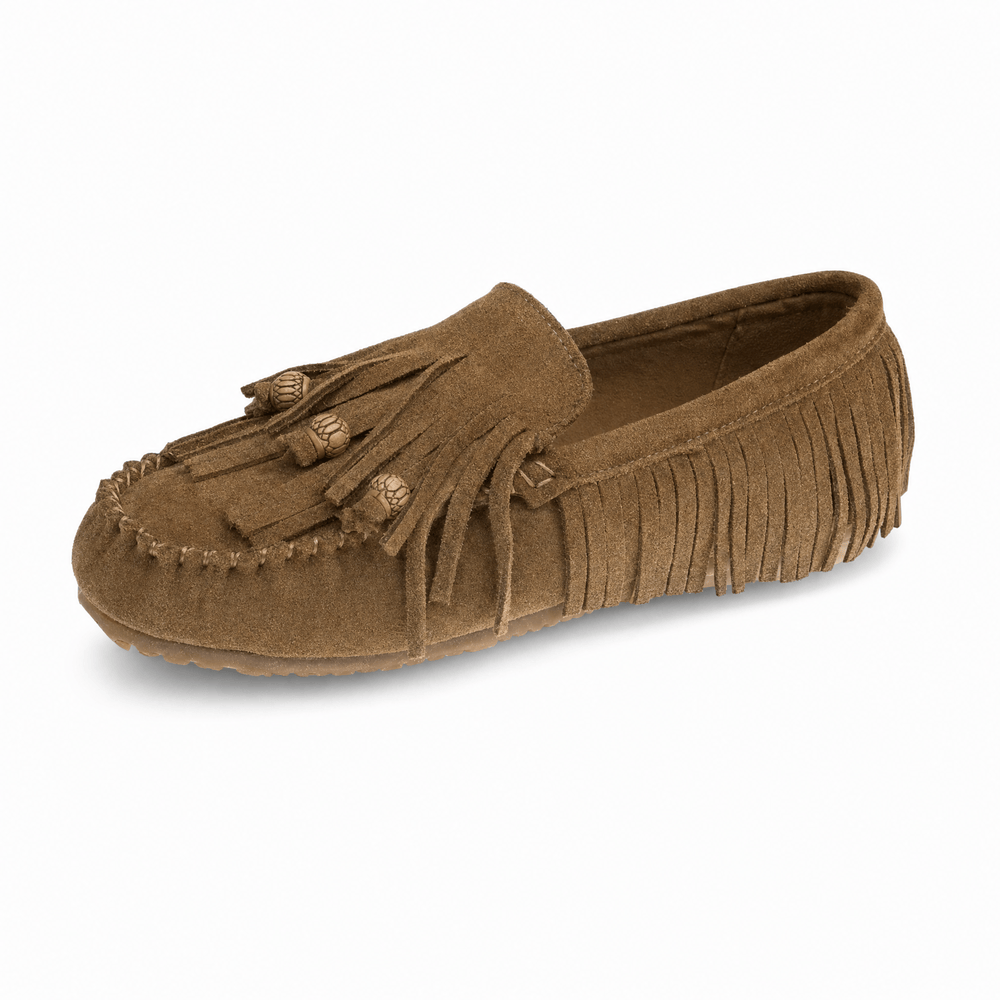 Gentry Morris Brown / 35 Brown Suede Tassel Loafers Fringe