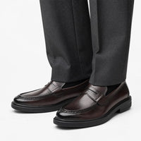 Gentry Morris Brown Chunky Penny Loafers Formal