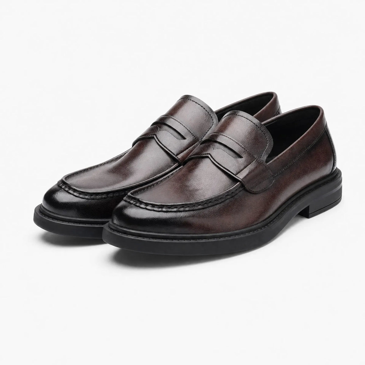 Gentry Morris Brown Chunky Penny Loafers Formal