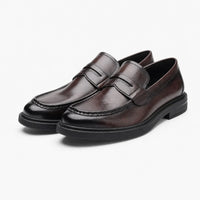 Gentry Morris Brown Chunky Penny Loafers Formal
