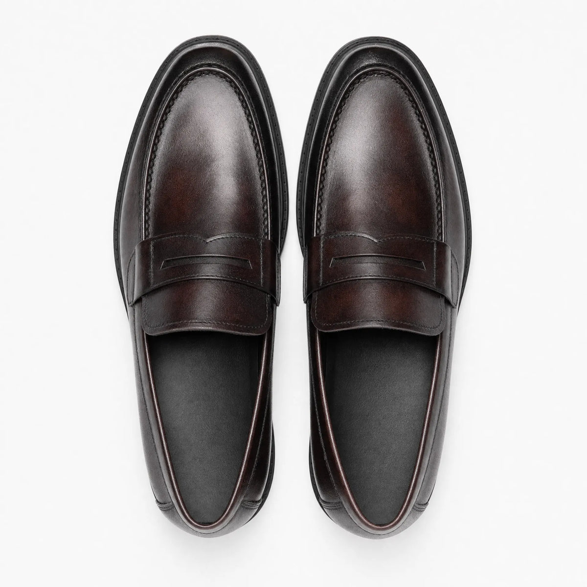 Gentry Morris Brown Chunky Penny Loafers Formal