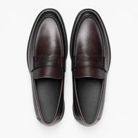 Gentry Morris Brown Chunky Penny Loafers Formal