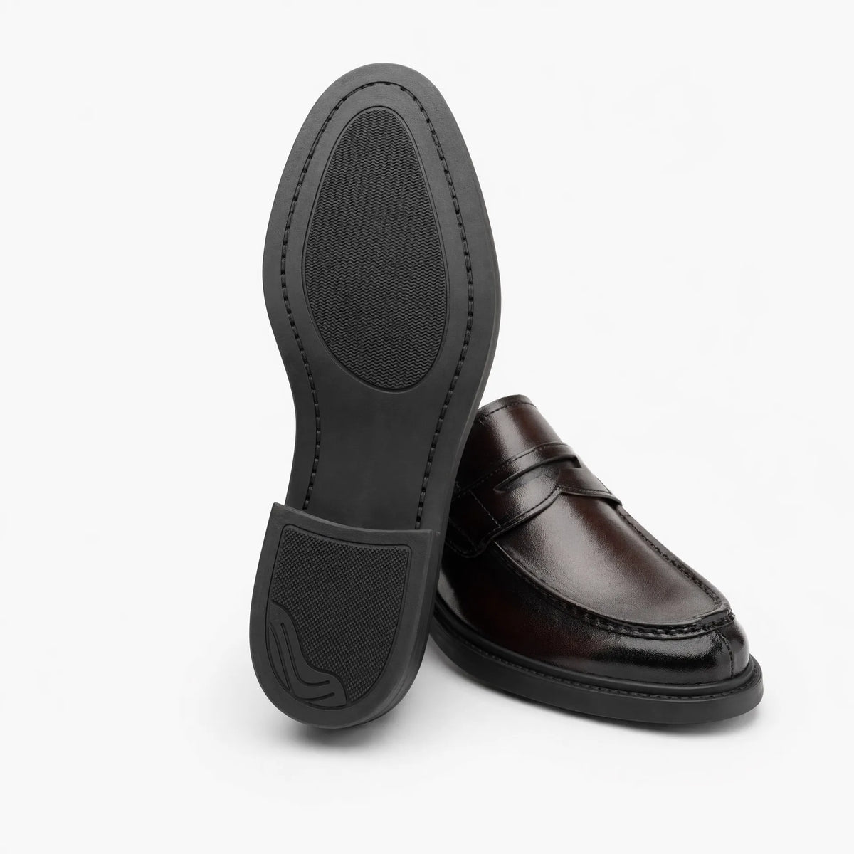 Gentry Morris Brown Chunky Penny Loafers Formal