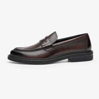 Gentry Morris Brown Chunky Penny Loafers Formal