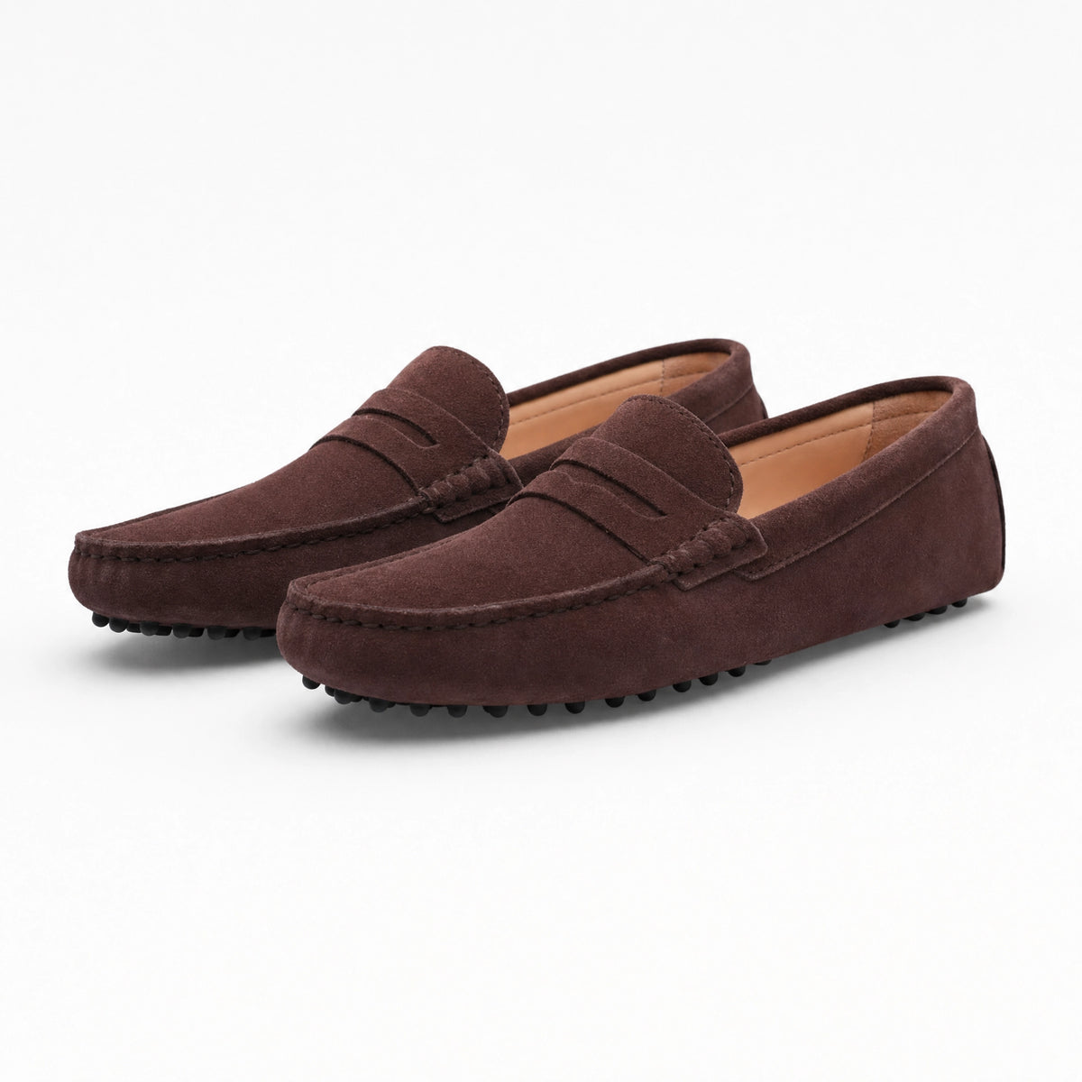 Gentry Morris Brown Driving Suede Loafers