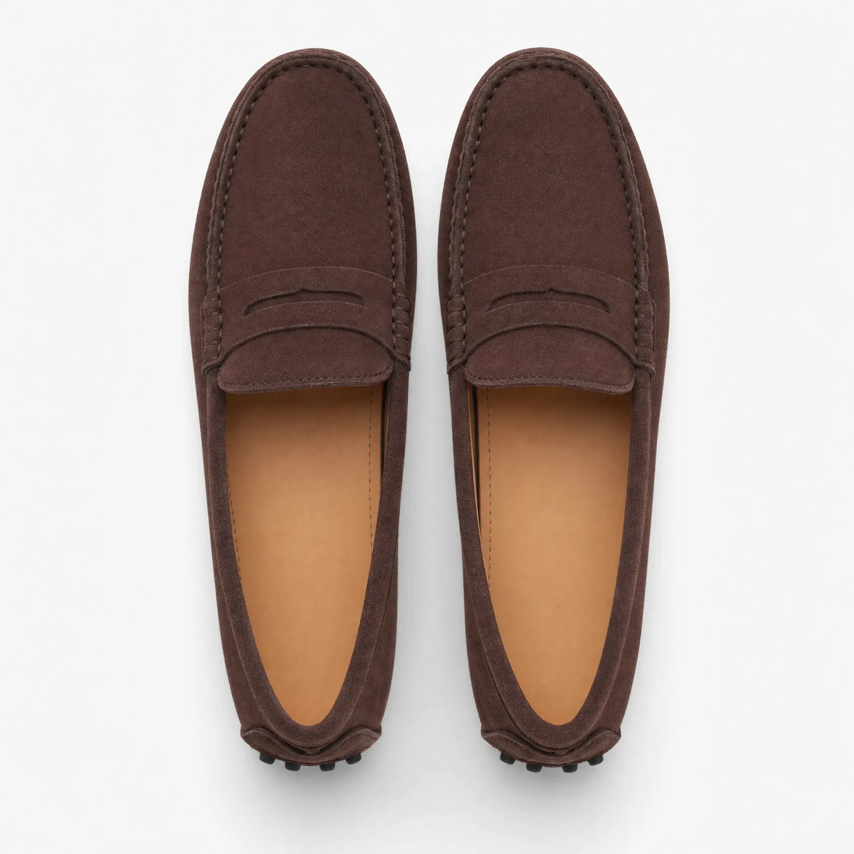 Gentry Morris Brown Driving Suede Loafers