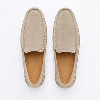 Gentry Morris Brown Driving Suede Loafers Stitched