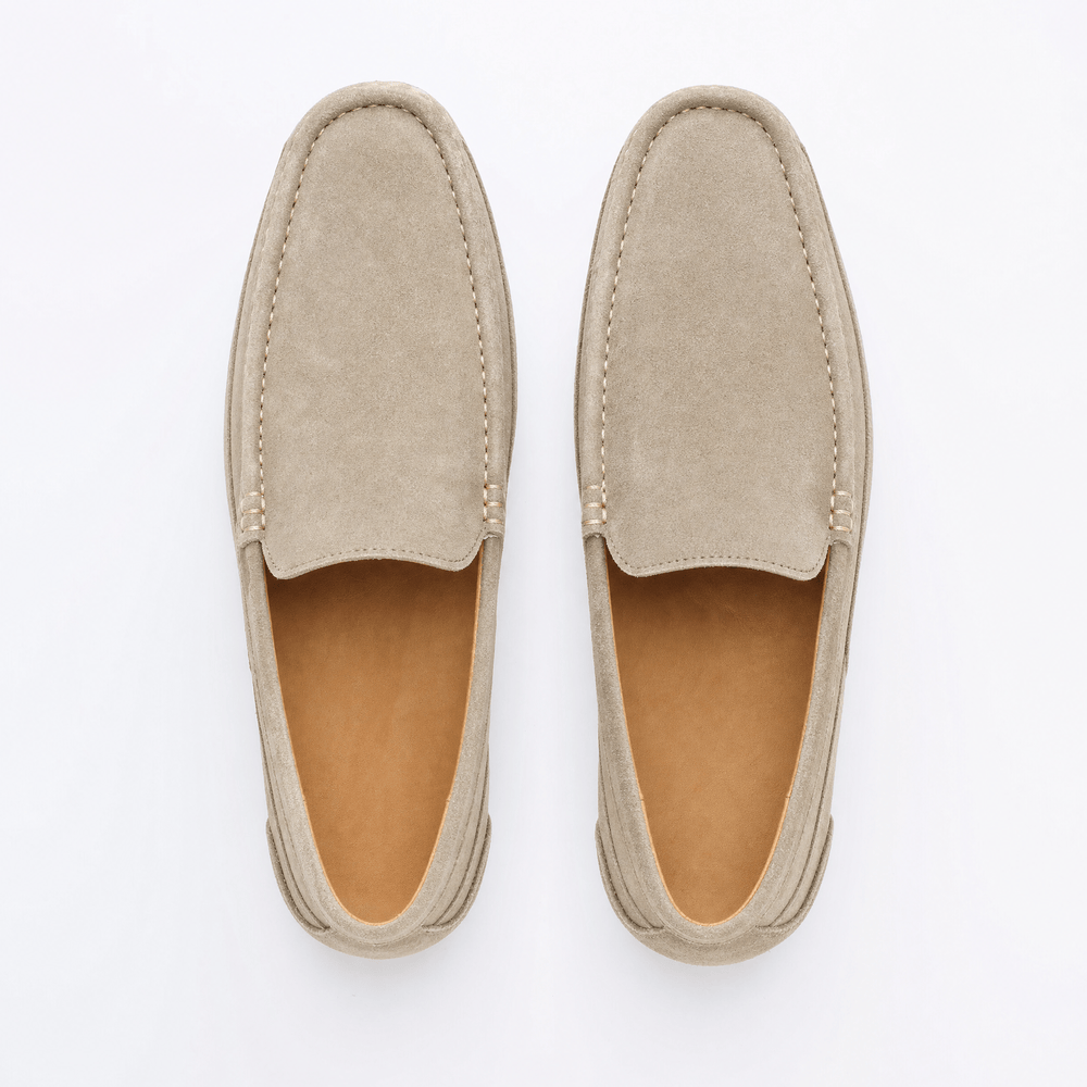 Gentry Morris Brown Driving Suede Loafers Stitched