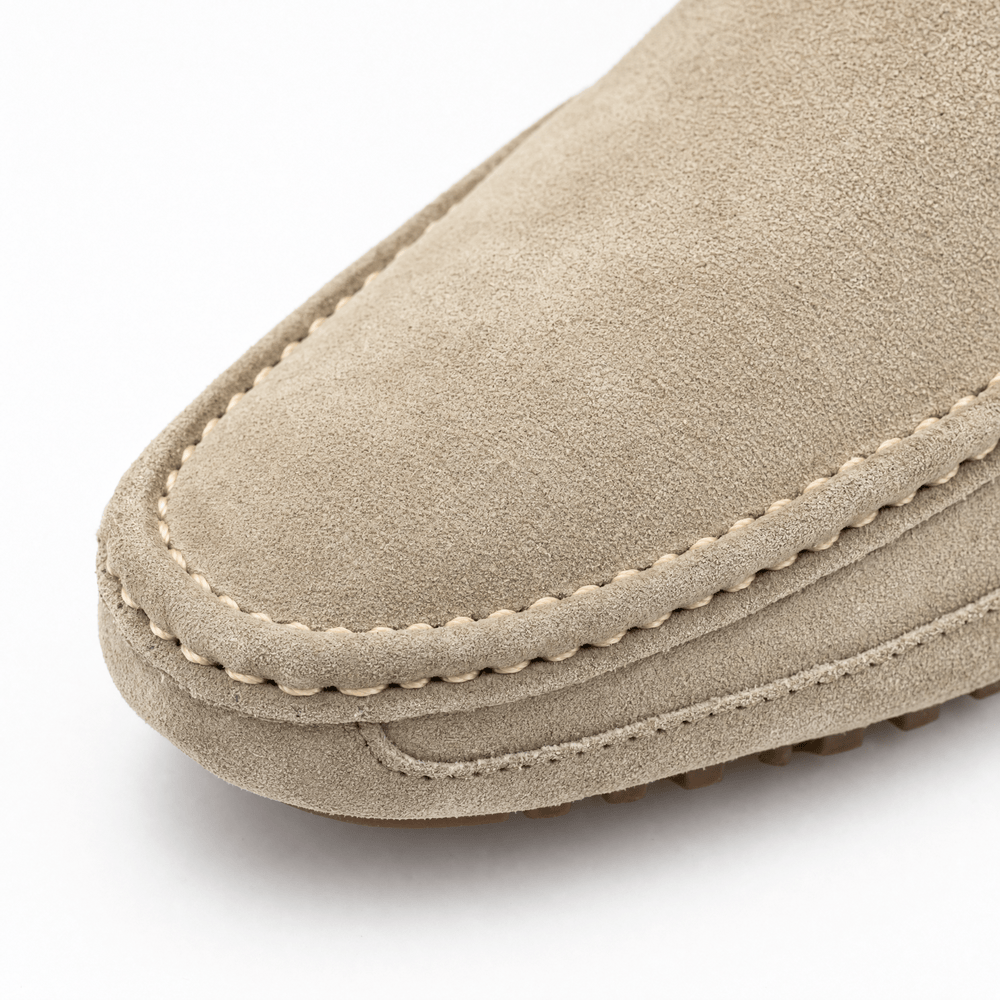 Gentry Morris Brown Driving Suede Loafers Stitched