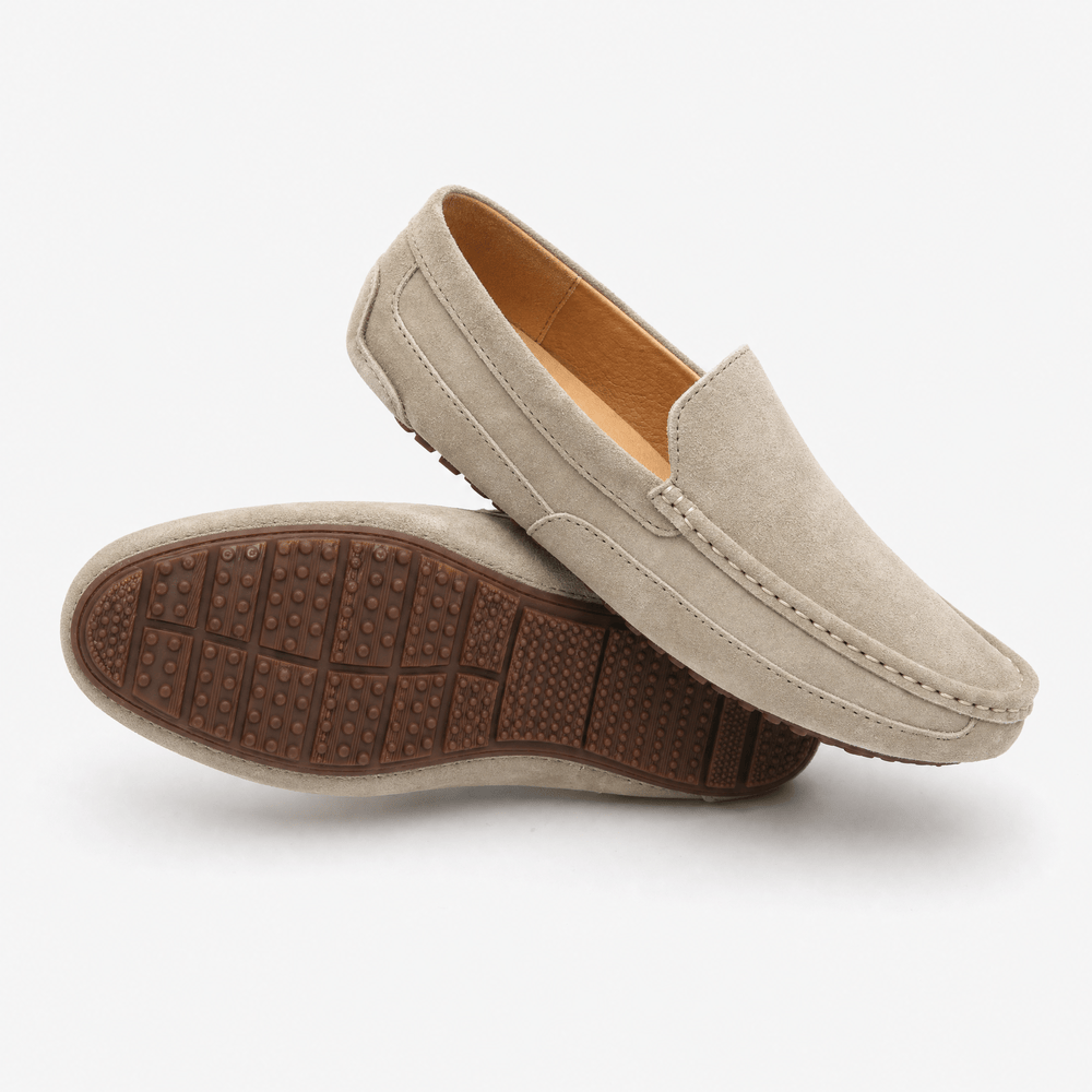 Gentry Morris Brown Driving Suede Loafers Stitched