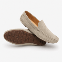 Gentry Morris Brown Driving Suede Loafers Stitched