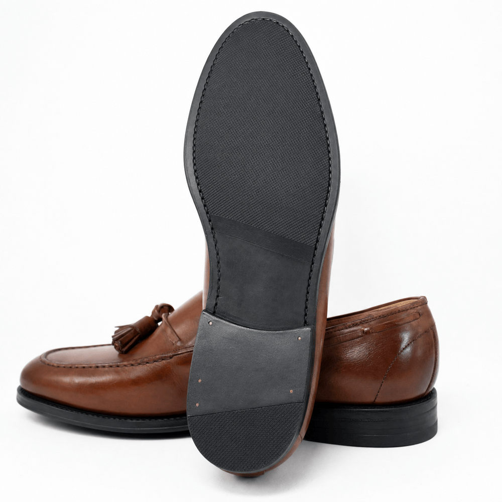Gentry Morris Brown Patent Tassel Loafers