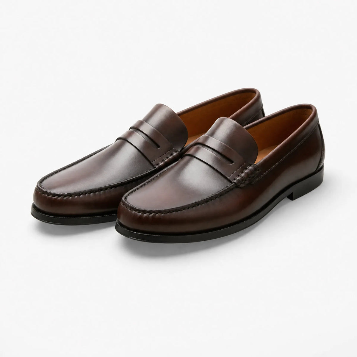 Gentry Morris Brown Penny Loafers Leather Look