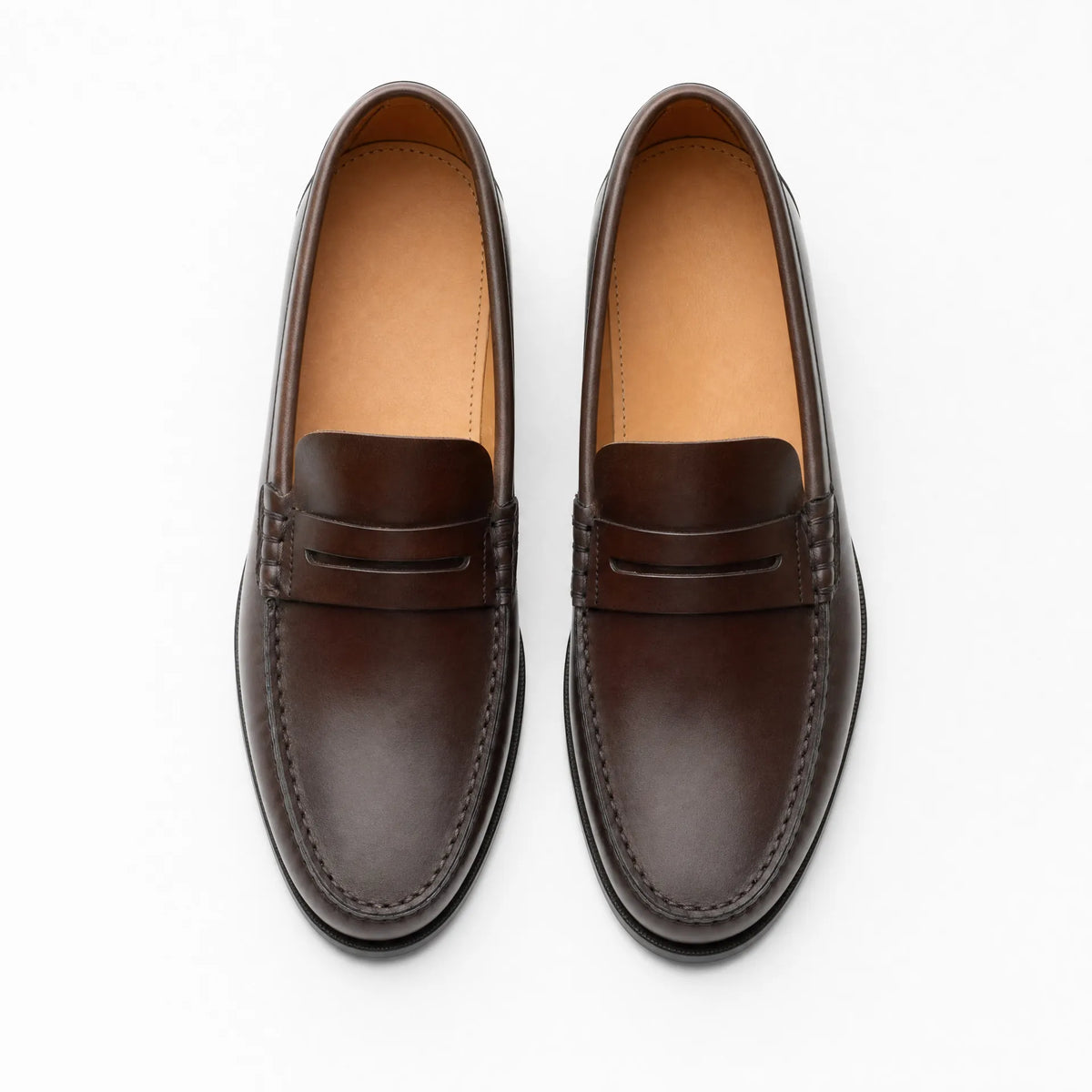 Gentry Morris Brown Penny Loafers Leather Look