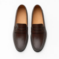 Gentry Morris Brown Penny Loafers Leather Look