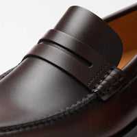 Gentry Morris Brown Penny Loafers Leather Look