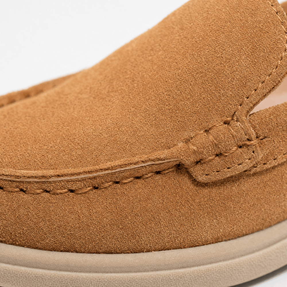 Gentry Morris Brown Slip On Loafers Stitched
