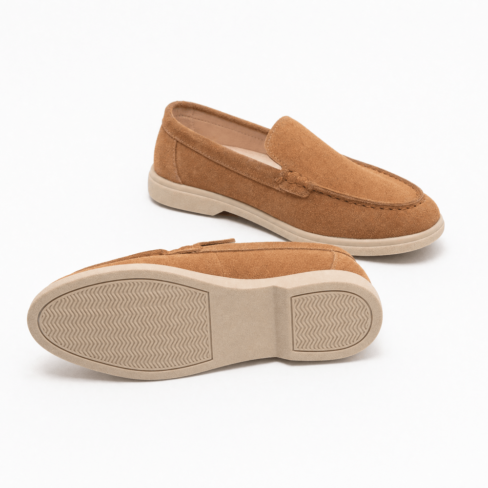 Gentry Morris Brown Slip On Loafers Stitched