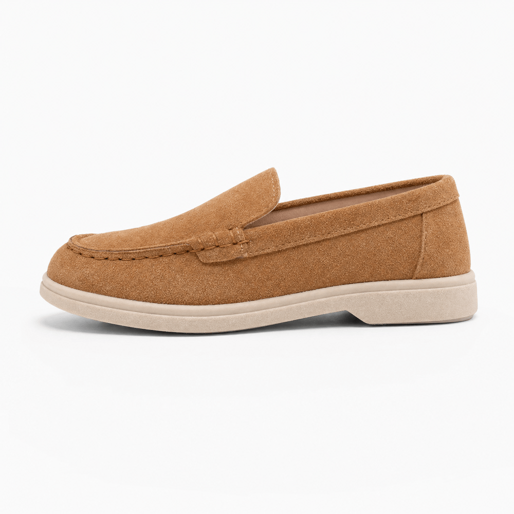 Gentry Morris Brown Slip On Loafers Stitched