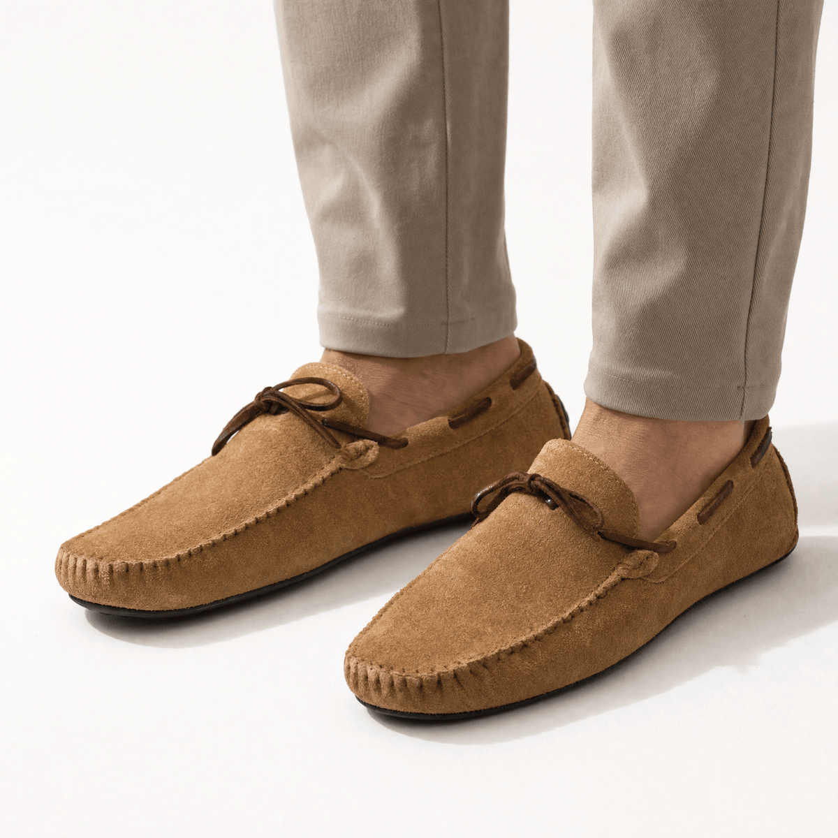 Gentry Morris Brown Suede Lace Up Loafers