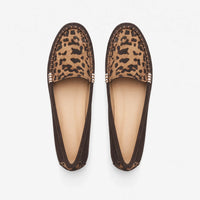 Gentry Morris Brown Suede Leopard Saddle Loafers