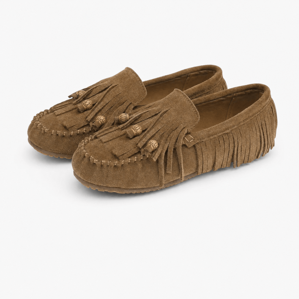 Gentry Morris Brown Suede Tassel Loafers Fringe