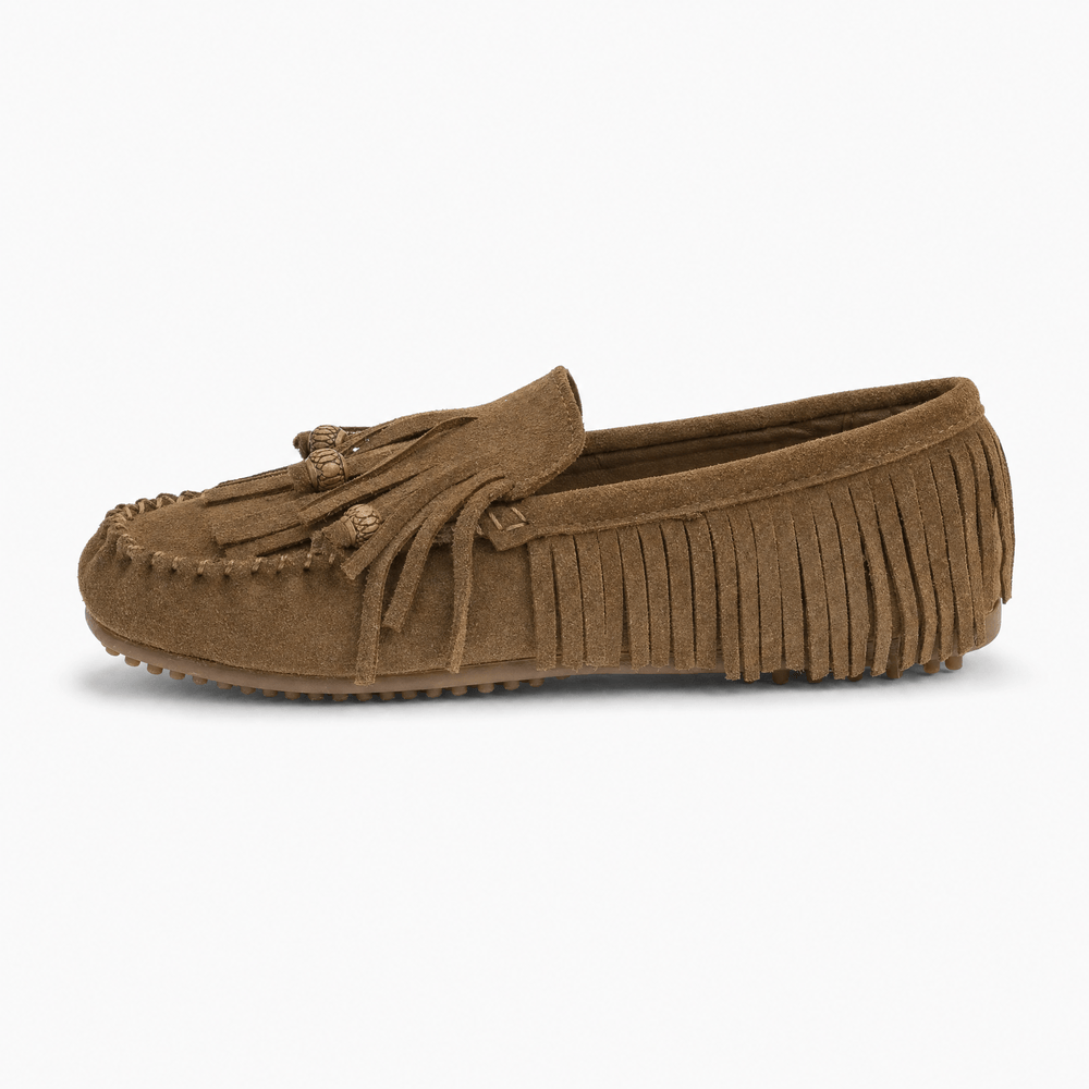 Gentry Morris Brown Suede Tassel Loafers Fringe