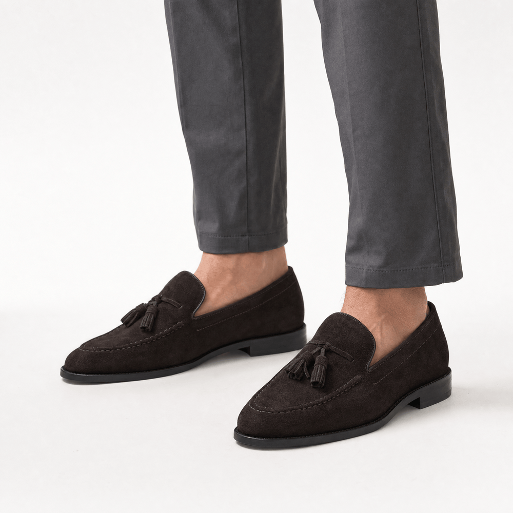 Gentry Morris Brown Tassel Loafers Block Heel
