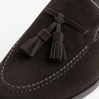 Gentry Morris Brown Tassel Loafers Block Heel