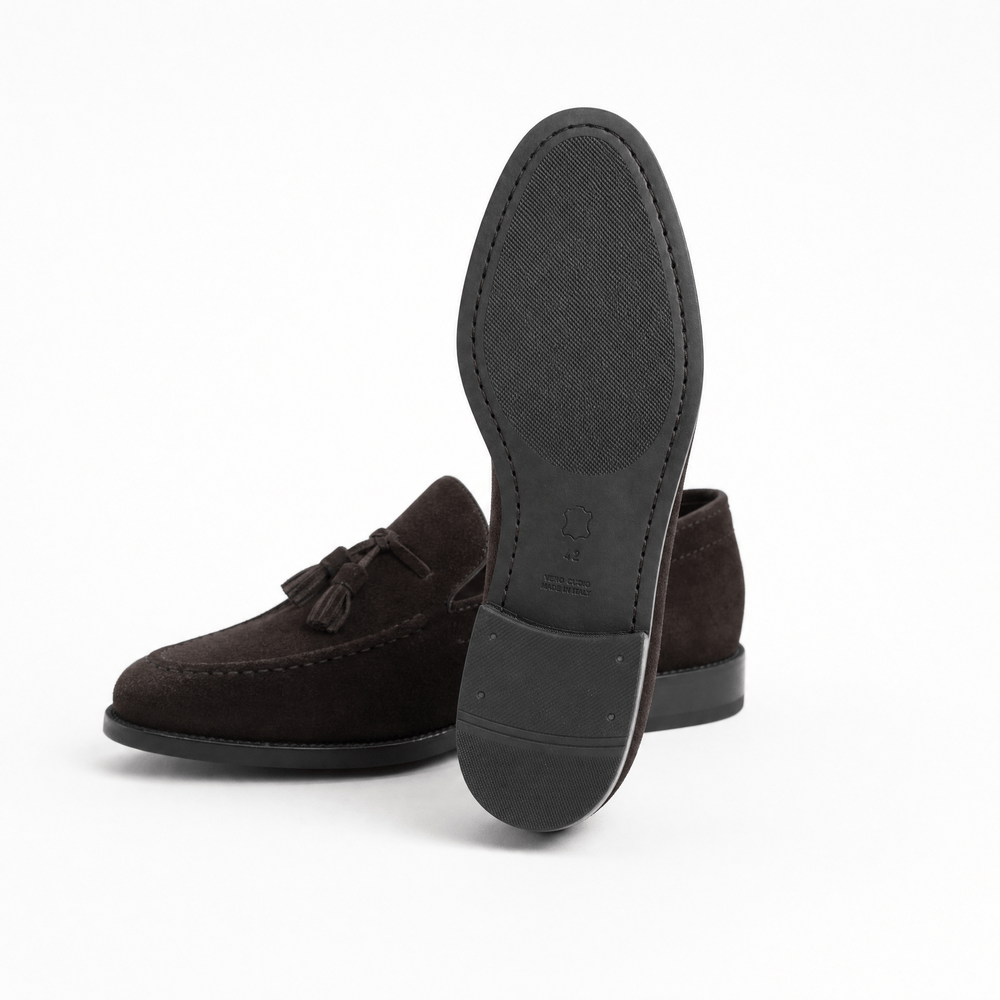 Gentry Morris Brown Tassel Loafers Block Heel
