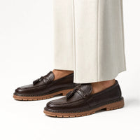 Gentry Morris Brown Tassel Loafers Chunky Sole