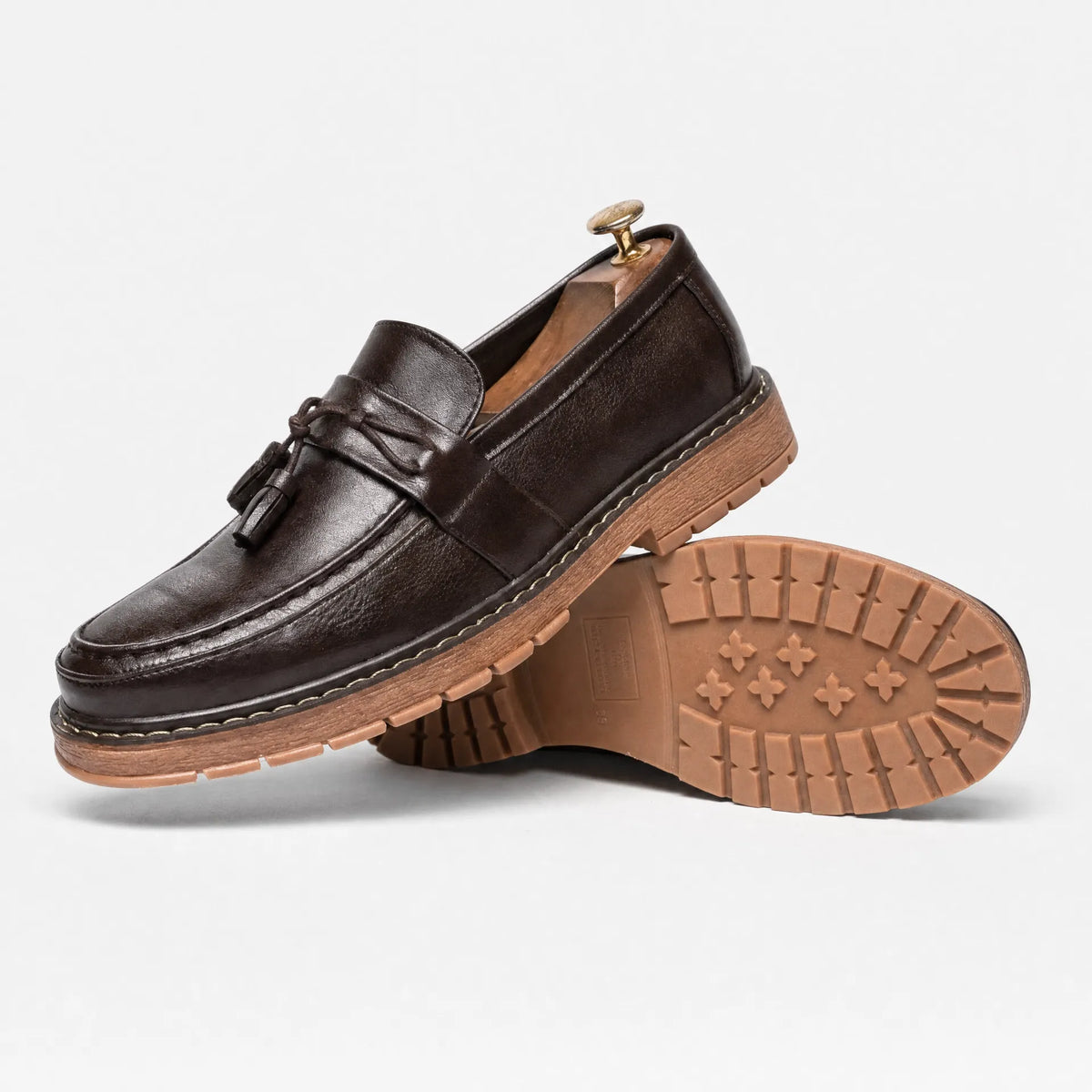 Gentry Morris Brown Tassel Loafers Chunky Sole