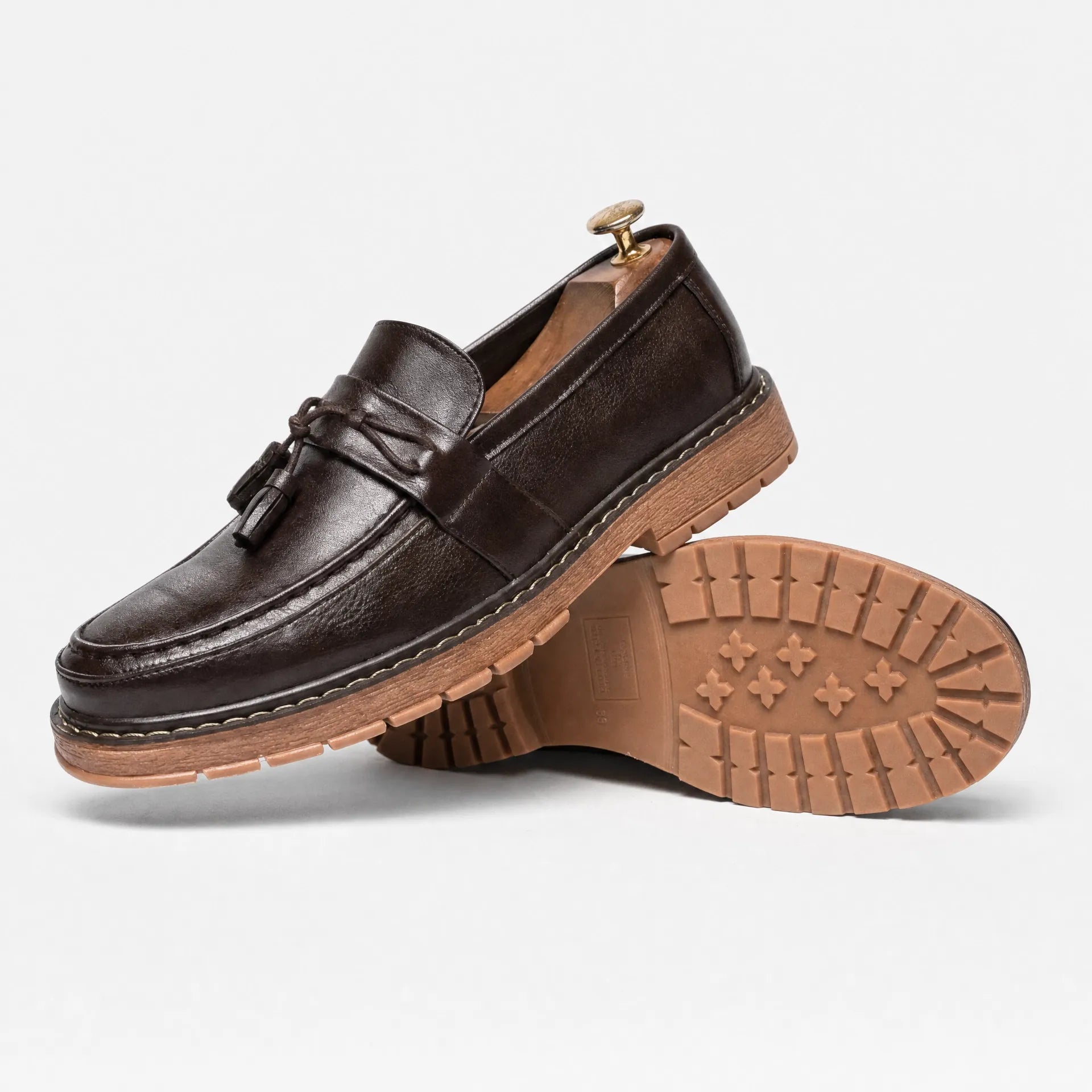 Gentry Morris Brown Tassel Loafers Chunky Sole
