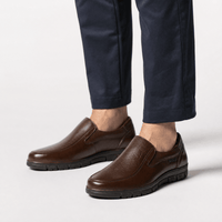 Gentry Morris Brown Thick Sole Mens Loafers