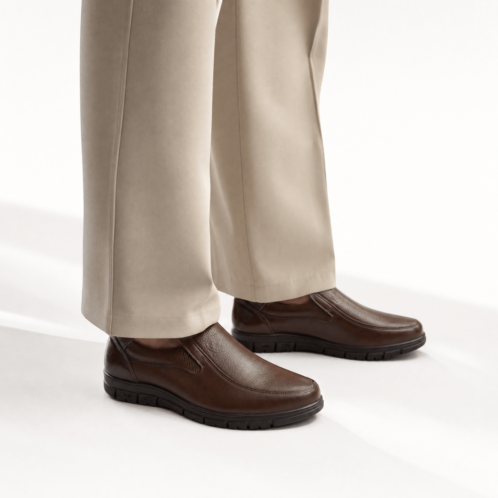 Gentry Morris Brown Thick Sole Mens Loafers
