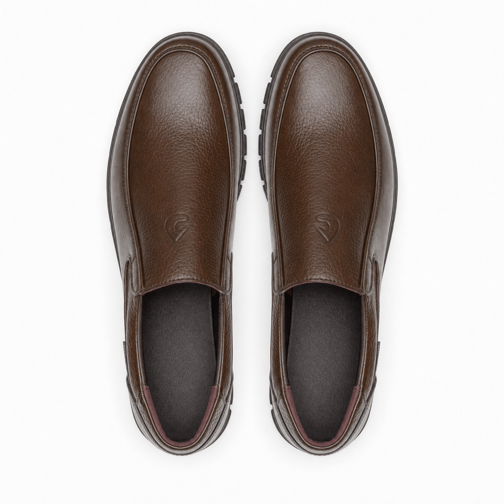 Gentry Morris Brown Thick Sole Mens Loafers