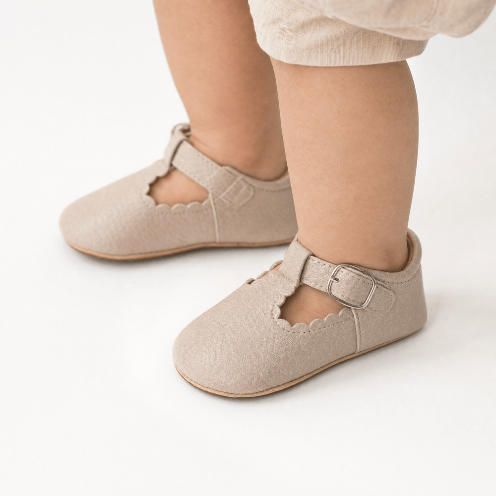 Gentry Morris Buckle Strap Baby Loafers Flat