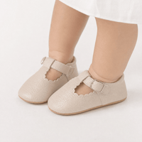 Gentry Morris Buckle Strap Baby Loafers Flat