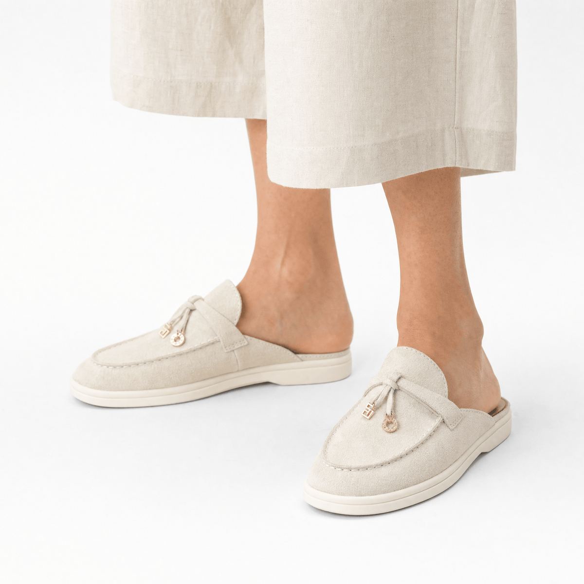 Gentry Morris Chunky Backless Loafers Slip On