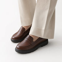 Gentry Morris Chunky Penny Loafers Brown Platform