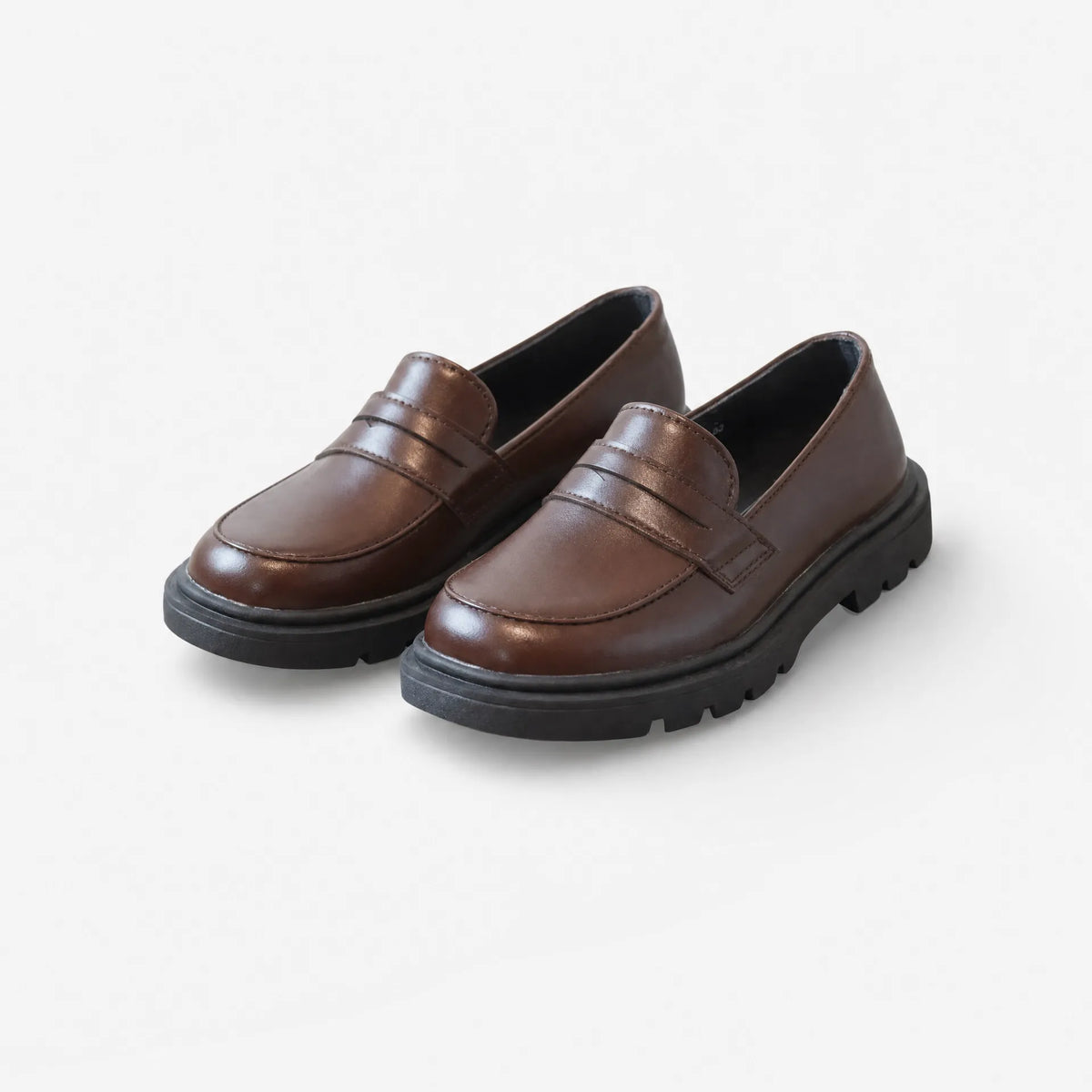 Gentry Morris Chunky Penny Loafers Brown Platform