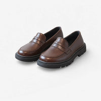 Gentry Morris Chunky Penny Loafers Brown Platform