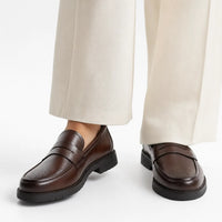 Gentry Morris Chunky Penny Loafers Mens Brogue