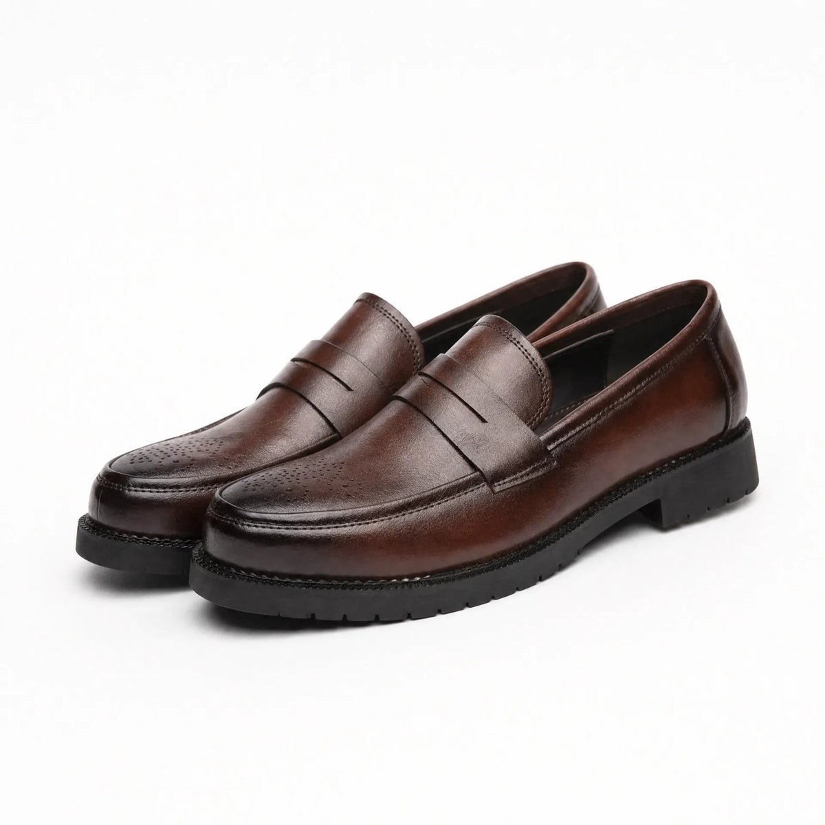 Gentry Morris Chunky Penny Loafers Mens Brogue