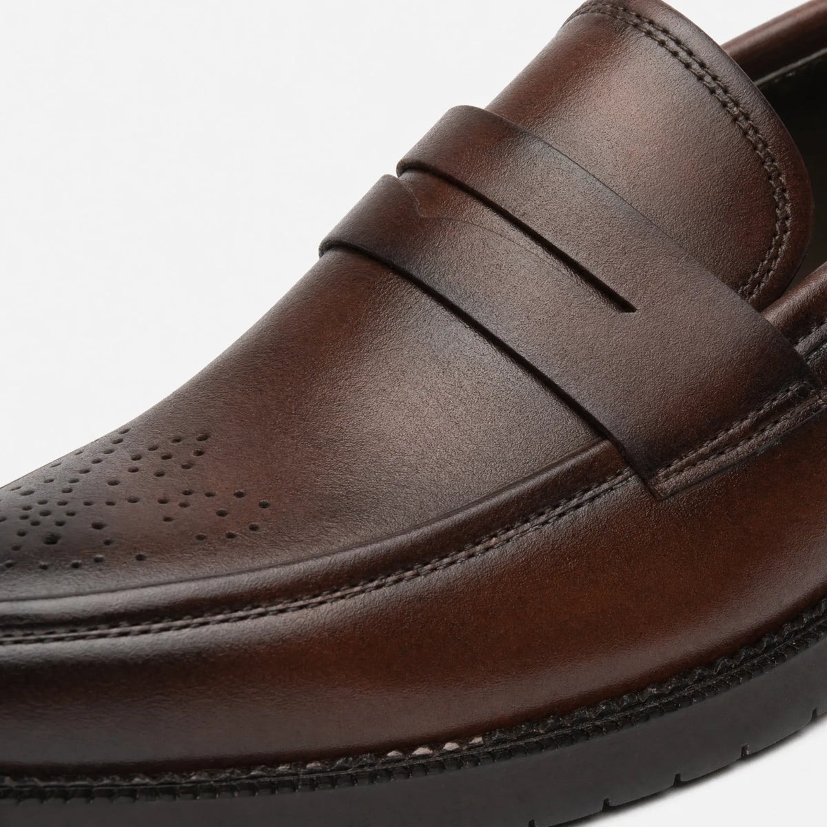 Gentry Morris Chunky Penny Loafers Mens Brogue