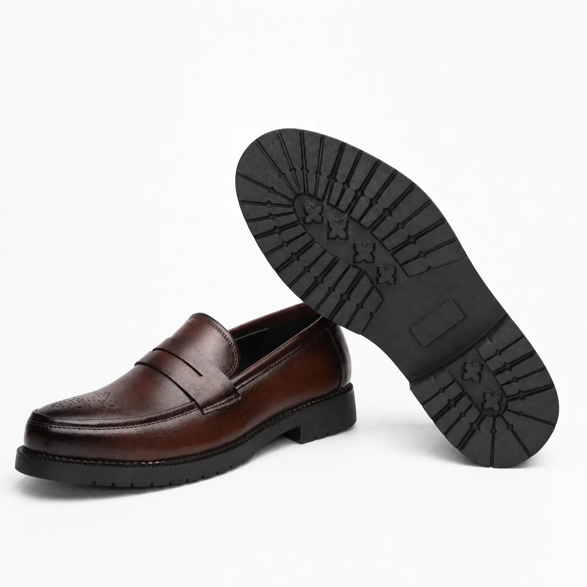 Gentry Morris Chunky Penny Loafers Mens Brogue
