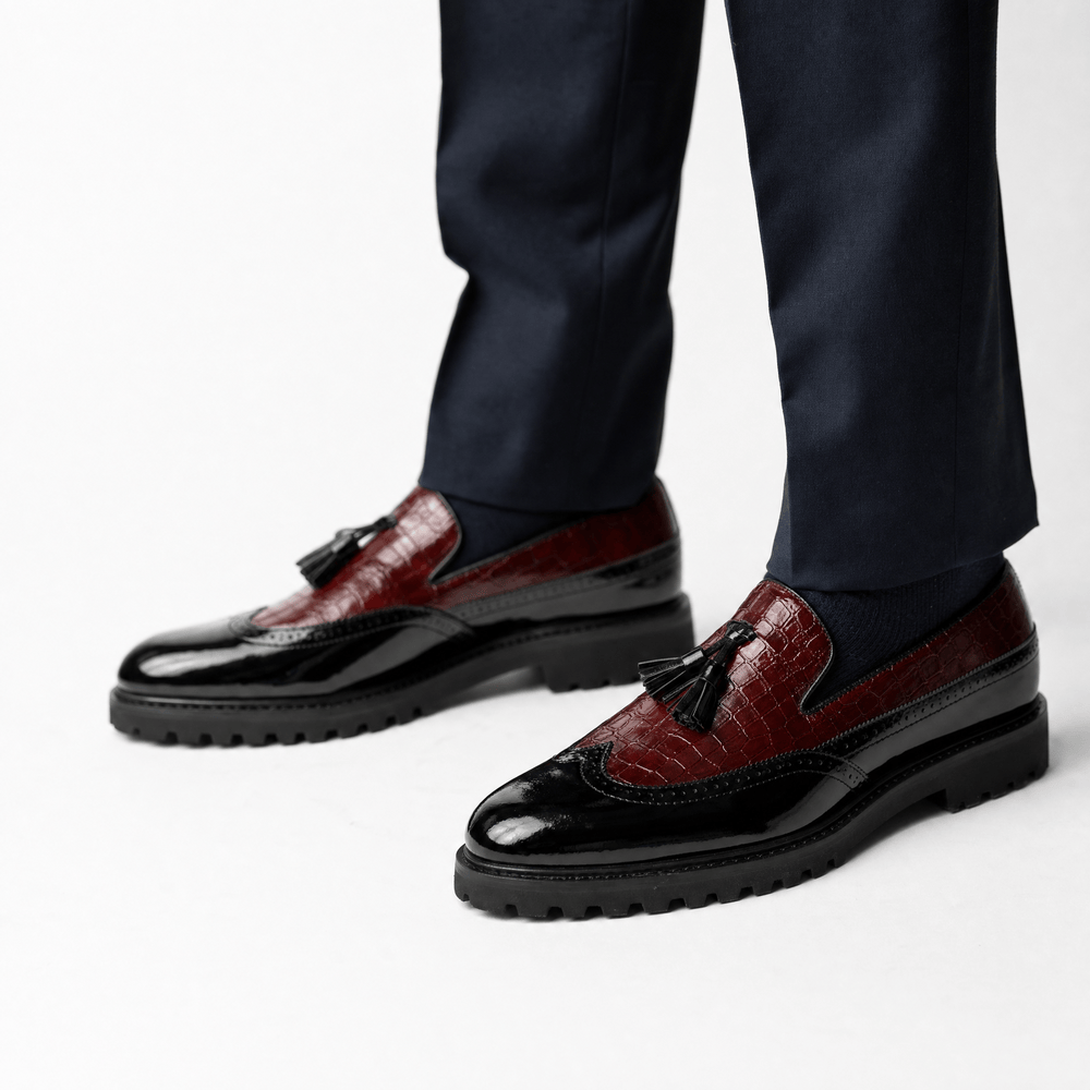 Gentry Morris Chunky Platform Tassel Loafers Brogue