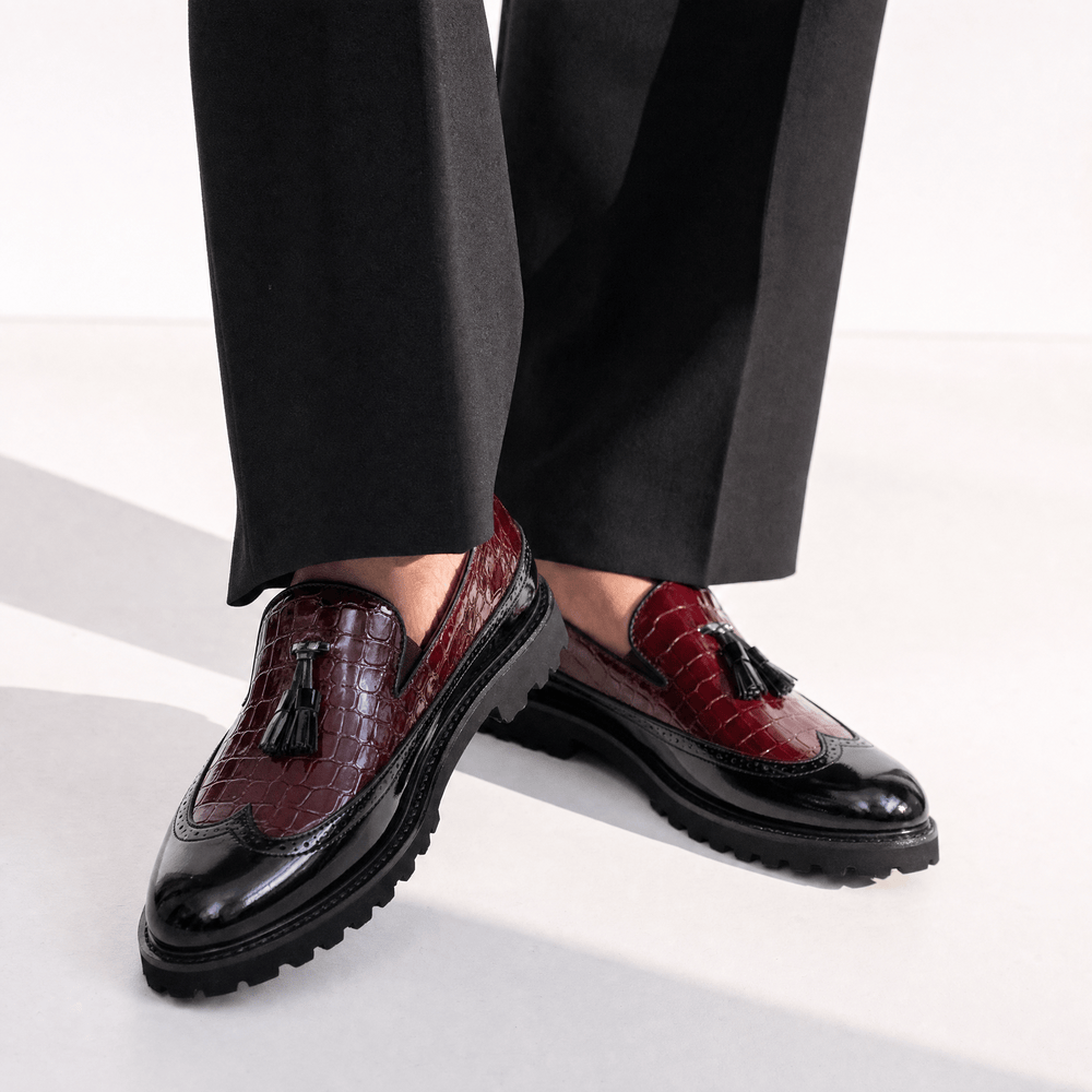 Gentry Morris Chunky Platform Tassel Loafers Brogue