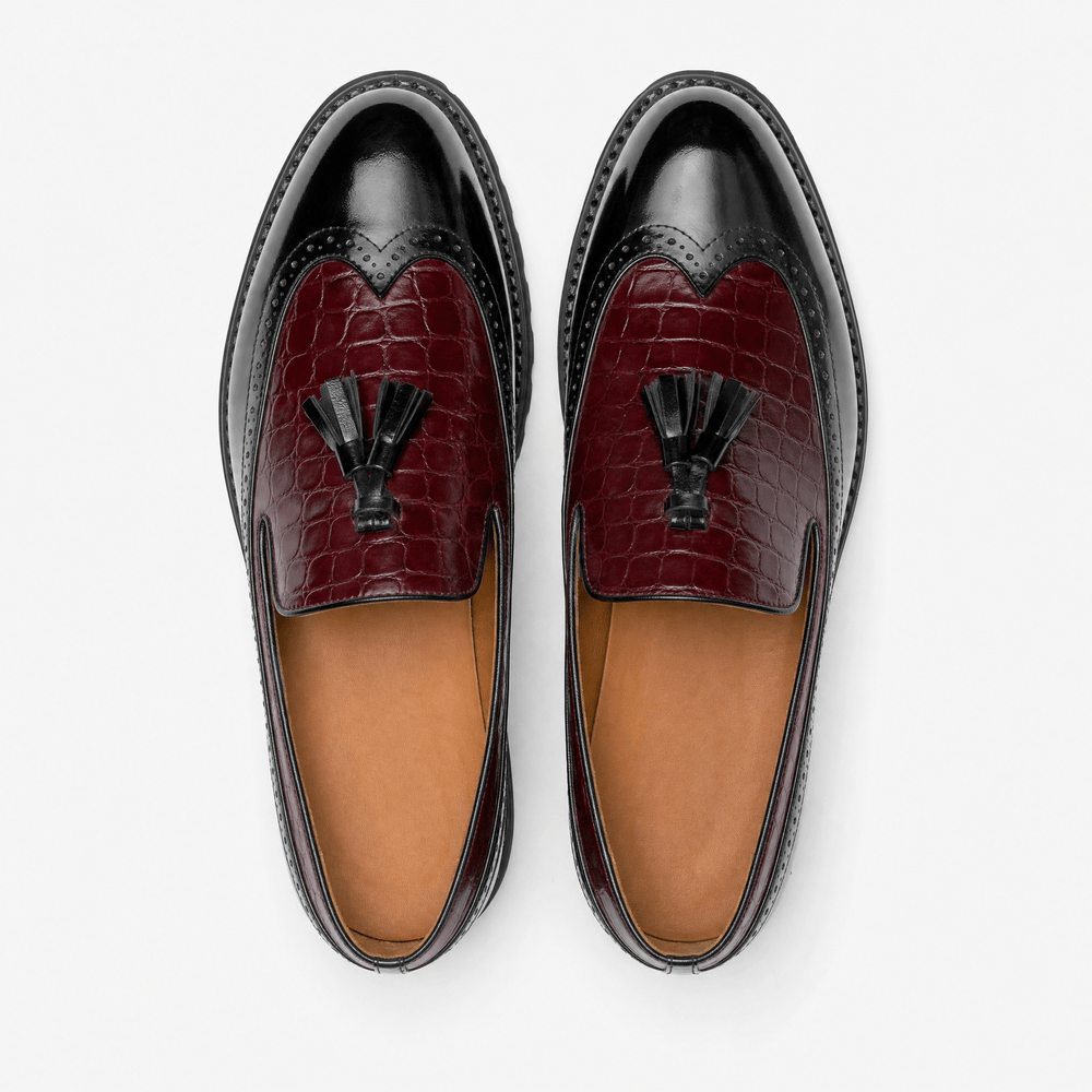 Gentry Morris Chunky Platform Tassel Loafers Brogue