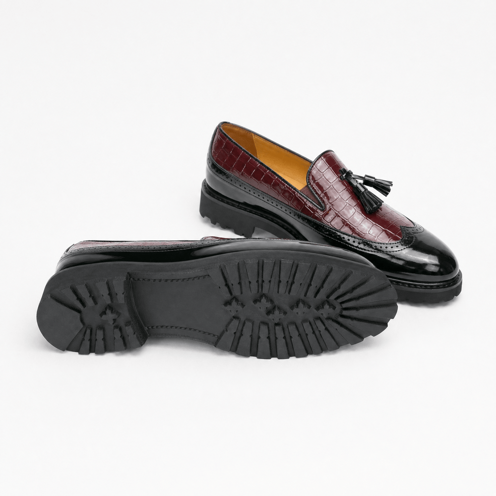 Gentry Morris Chunky Platform Tassel Loafers Brogue